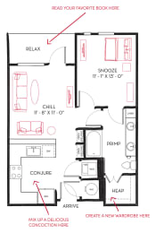 1 bed, 1 bath, 672 sqft, $1,883