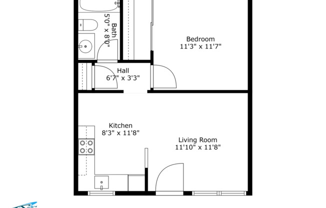 1 bed, 1 bath, $825, Unit 6