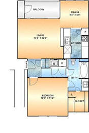 1 bed, 1 bath, 632 sqft, $1,025