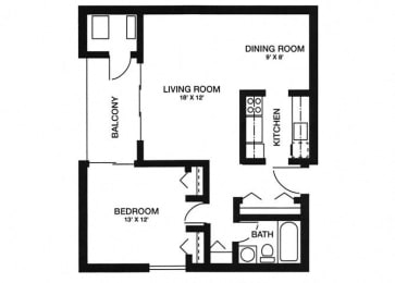 1 bed, 1 bath, 725 sqft, $955