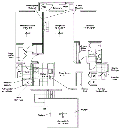 2 beds, 2 baths, 1,103 sqft, $2,429, Unit 305