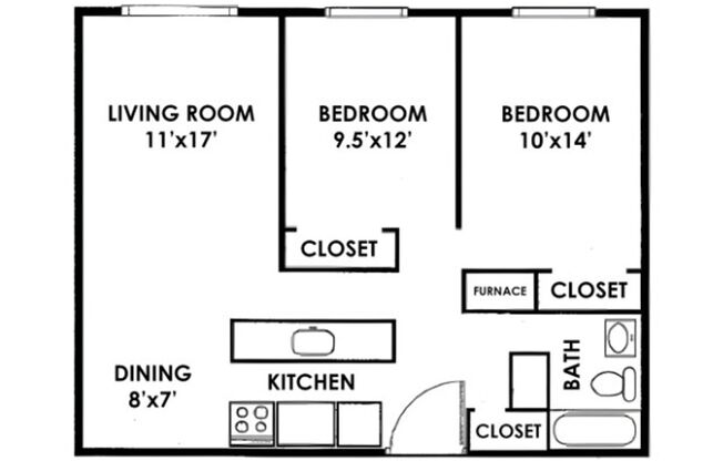 2 beds, 1 bath, 705 sqft, $999, Unit 858-211