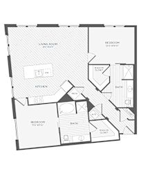 2 beds, 2 baths, 1,071 sqft, $2,277