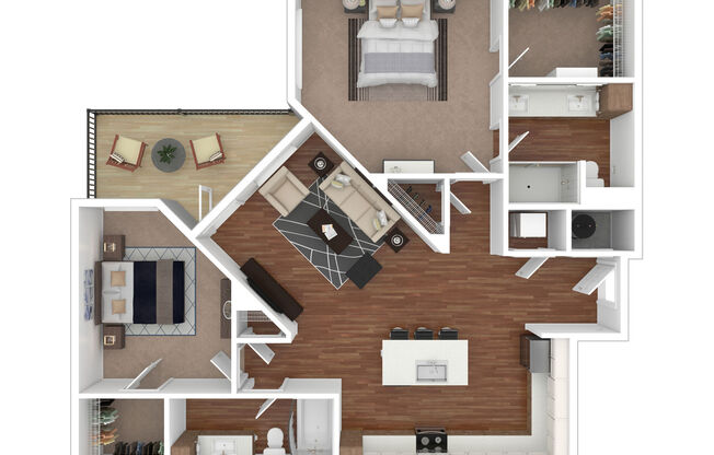 2 beds, 2 baths, 1,110 sqft, $2,112