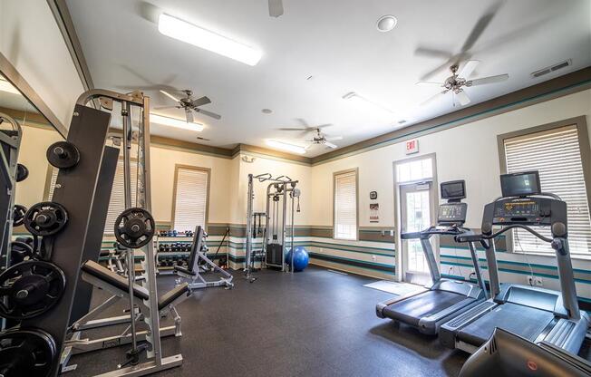 Fitness Center With Modern Equipment at Buckingham Monon Living, Indiana