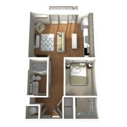 1 bed, 1 bath, 672 sqft, $1,113