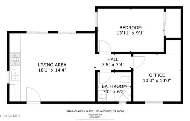 2 beds, 1 bath, 646 sqft, $4,000