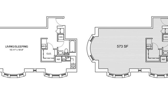 Studio, 1 bath, 573 sqft, $1,719, Unit A-305