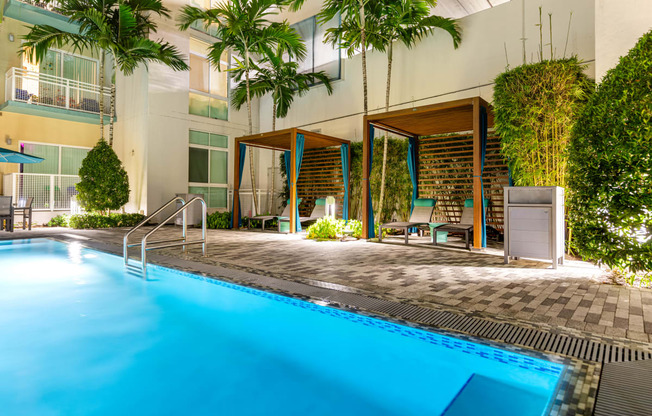 the swimming pool at or near the jungles apartments