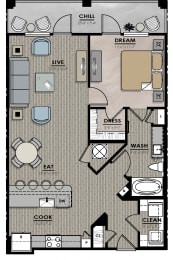 1 bed, 1 bath, 907 sqft, $2,007