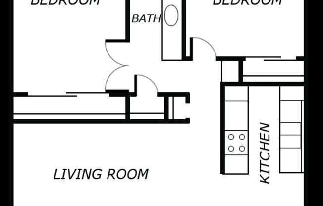 2 beds, 1 bath, 894 sqft, $2,403, Unit J5