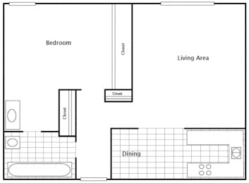  Floor Plan 1 BEDROOM 550 SQUARE FEET