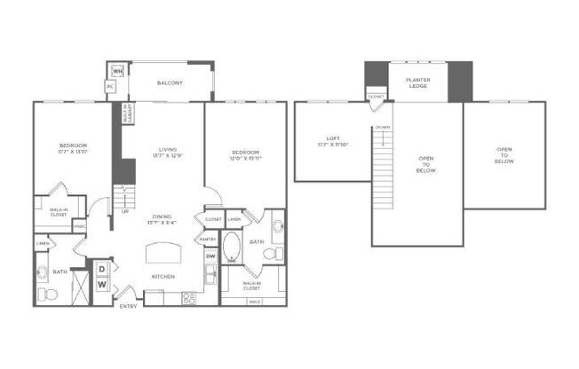 2 beds, 2 baths, 1,419 sqft, $2,998