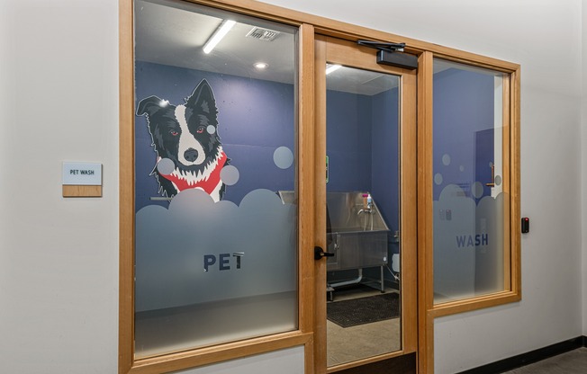 Dog washing spa at The Hixon in Bend Oregon complete with a dryer