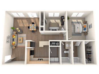 2 beds, 2 baths, 1,175 sqft, $1,633