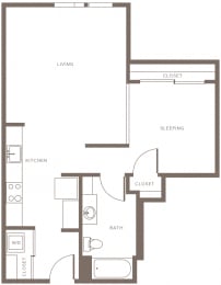 1 bed, 1 bath, 721 sqft, $1,433