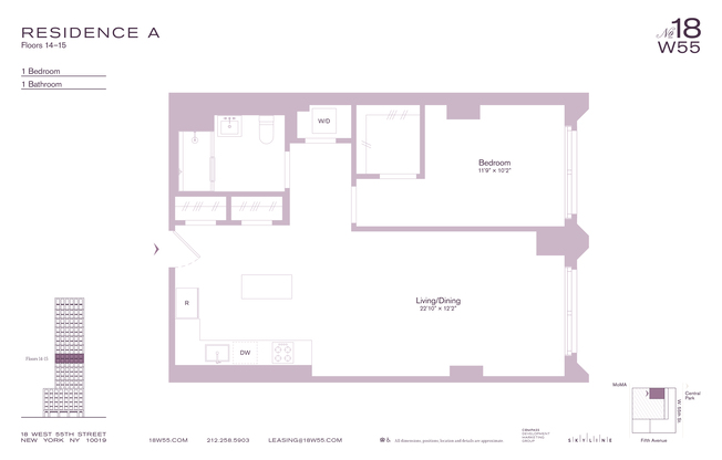 1 bed, 1 bath, $7,945, Unit 15A