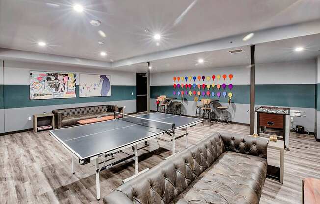 Game Room With Ping Pong Table at The Dillon, California, 90026
