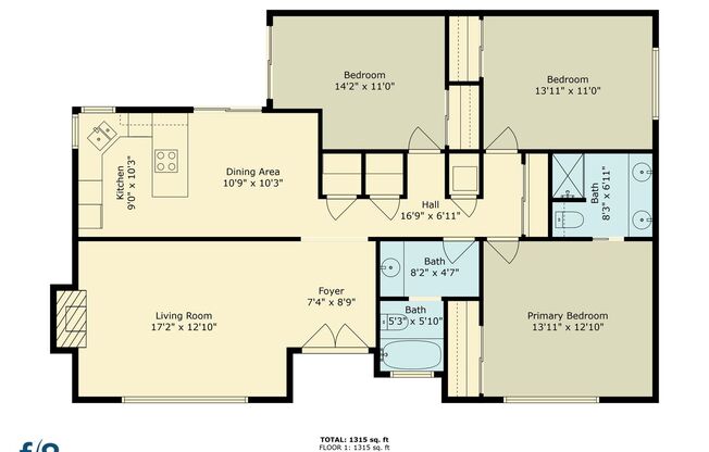 Ground Level Front Unit with 2 Car Garage