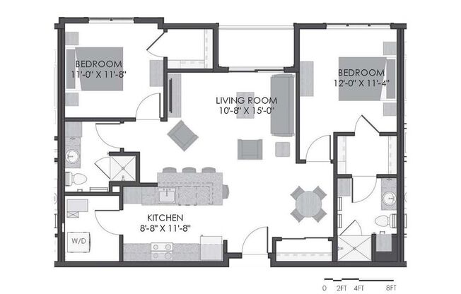2 beds, 2 baths, 951 sqft, $2,025, Unit 219