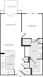 1 bed, 1 bath, 630 sqft, $1,399