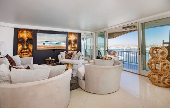 Unique Over the Water Balcony with 270 degree Bay Views