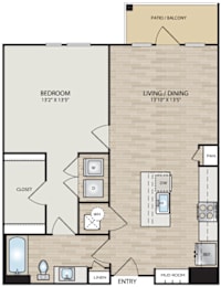 1 bed, 1 bath, 803 sqft, $1,718