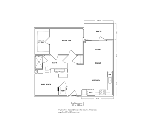 1 bed, 1 bath, 820 sqft, $2,630