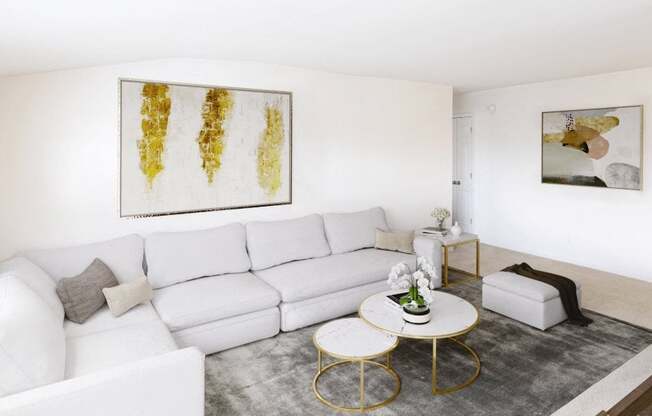 Living Room With Comfortable Sofa Set at Heatherwood House at Patchogue, Patchogue, New York