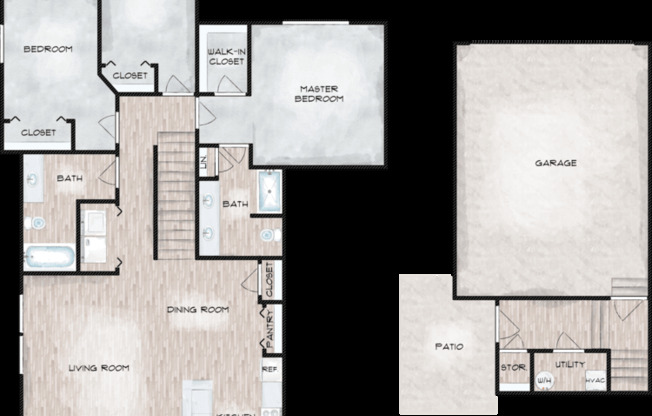 3 beds, 2 baths, 1,328 sqft, $1,700