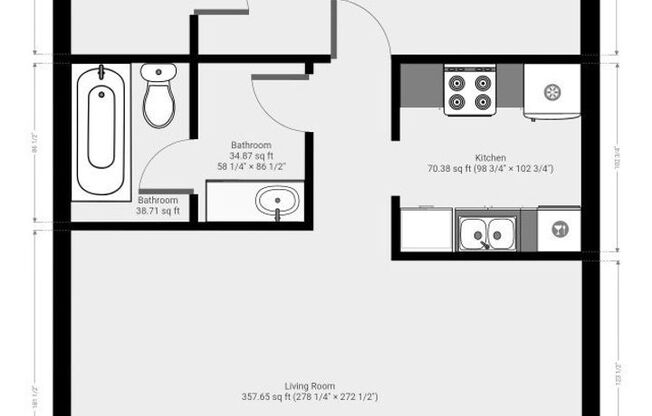 1 bed, 1 bath, 850 sqft, $850, Unit 2203