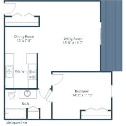 1 bed, 1 bath, 780 sqft, $1,015