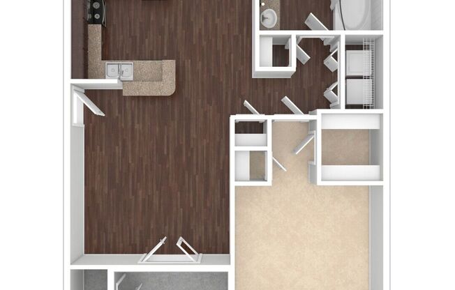 1 bed, 1 bath, 709 sqft, $1,054