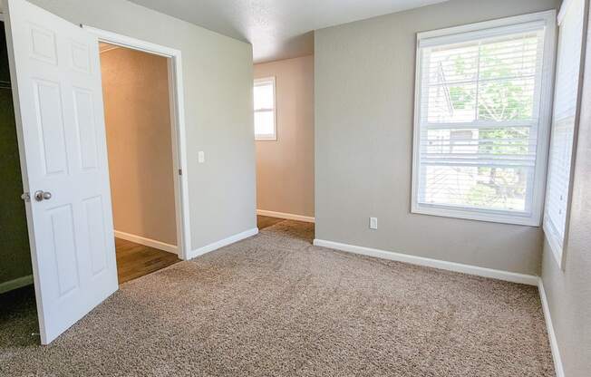 bedroom in remodeled apartment