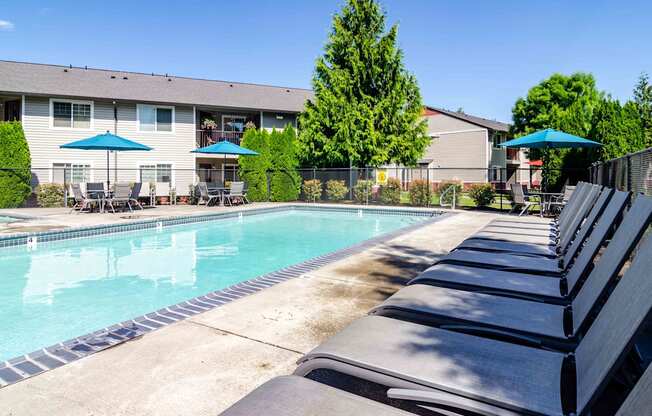 pool side relaxing area