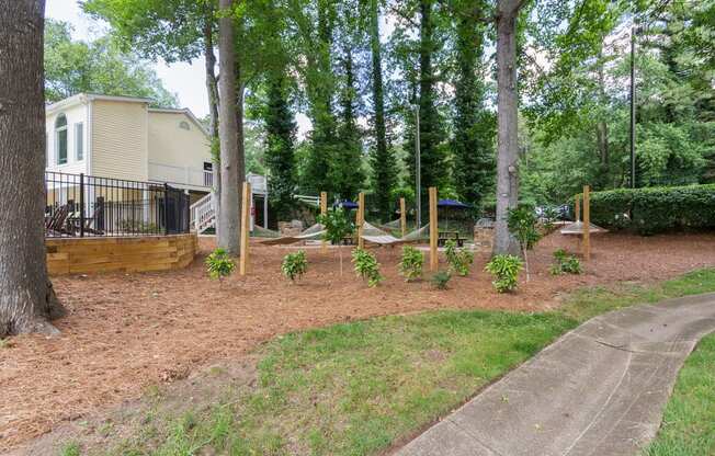 Safe Outdoor Walking Paths at Clarion Crossing Apartments, PRG Real Estate Management, North Carolina