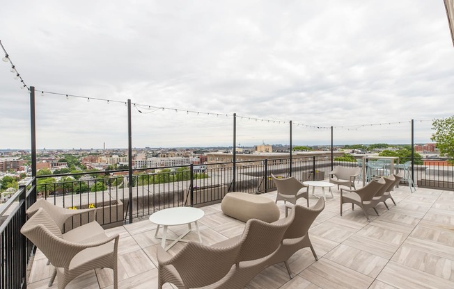 Rooftop deck grilling area at Highview and Castle Manor, Washington, DC 20009