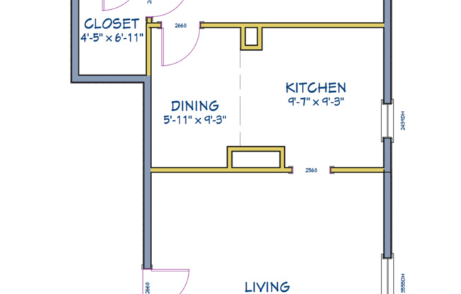 1 bed, 1 bath, 724 sqft, $1,195, Unit Lords #6