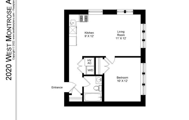 1 bed, 1 bath, 500 sqft, $2,295, Unit 2020-2B