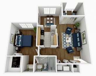 1 bed, 1 bath, 738 sqft, $1,895