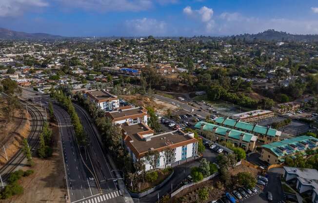 an aerial view of the city of culver city