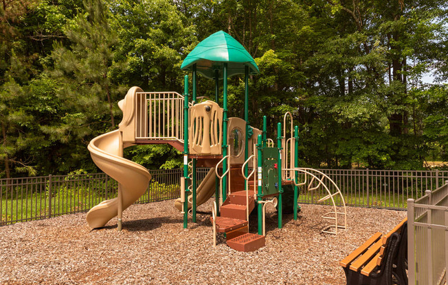 Playground surrounded by fence