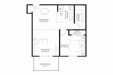 1 bed, 1 bath, 650 sqft, $994