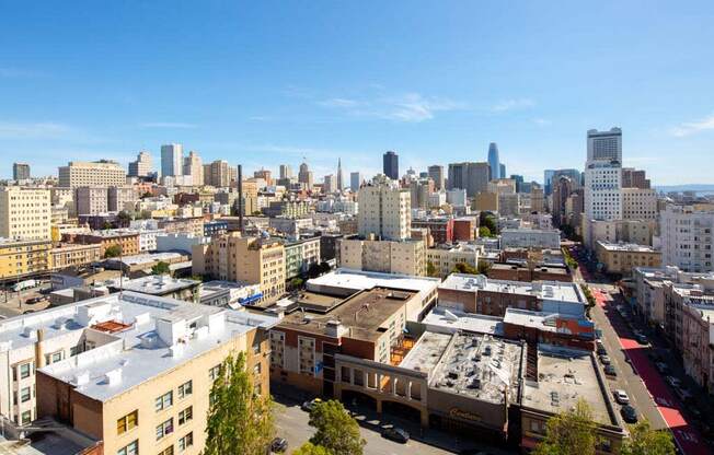 a view of the san francisco skyline