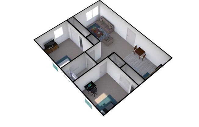 2 beds, 1 bath, 665 sqft, $1,040, Unit 1738F