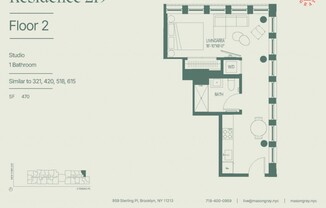 Studio, 1 bath, $2,931, Unit 518