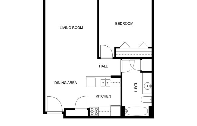 1 bed, 1 bath, 660 sqft, $1,408, Unit 319S