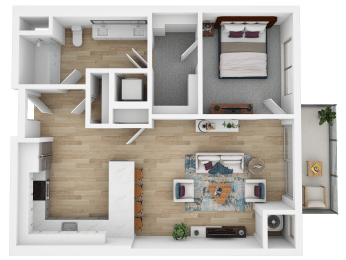 1 bed, 1 bath, 713 sqft, $1,918