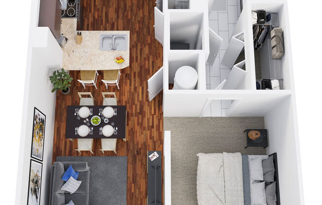 1 bed, 1 bath, 640 sqft, $1,195