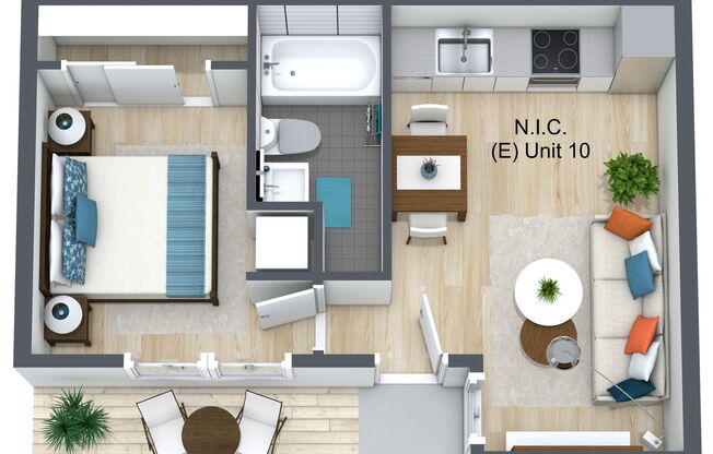 1 bed, 1 bath, 430 sqft, $2,295, Unit 10
